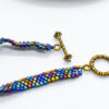 Hand Crafted Flat Metallic Beaded Wear with Bronze Toggle - Image 2