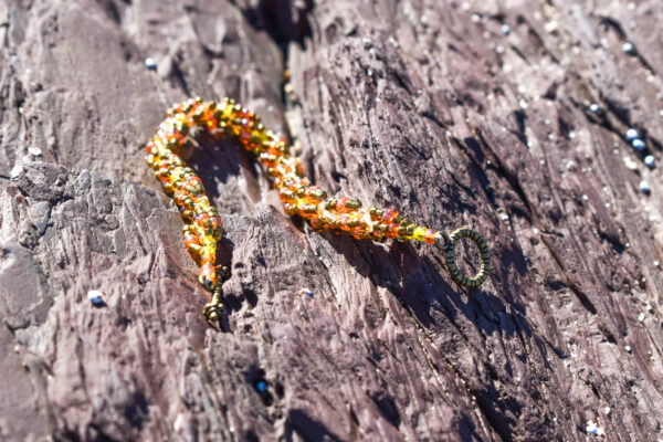 Swirl Metallic Beaded Hand-crafted Bracelet - Image 3
