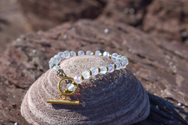 Crystal Beads Bracelet - Golden Touch