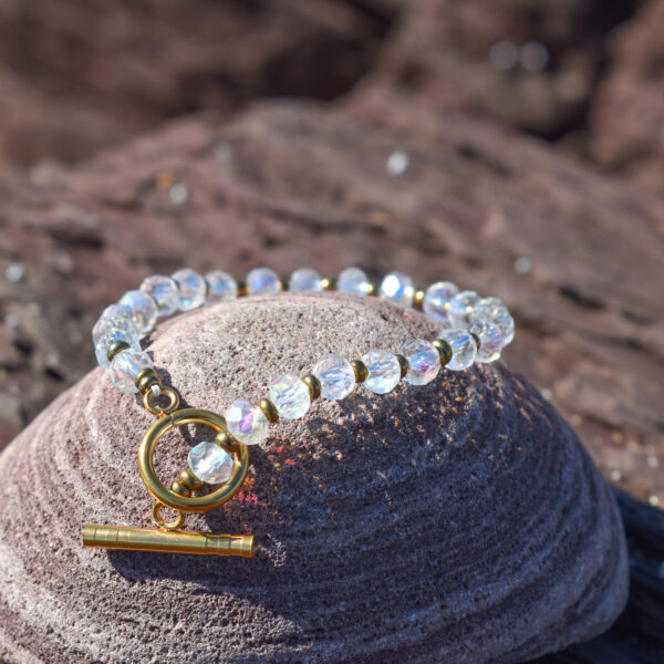 Crystal Beads Bracelet - Golden Touch