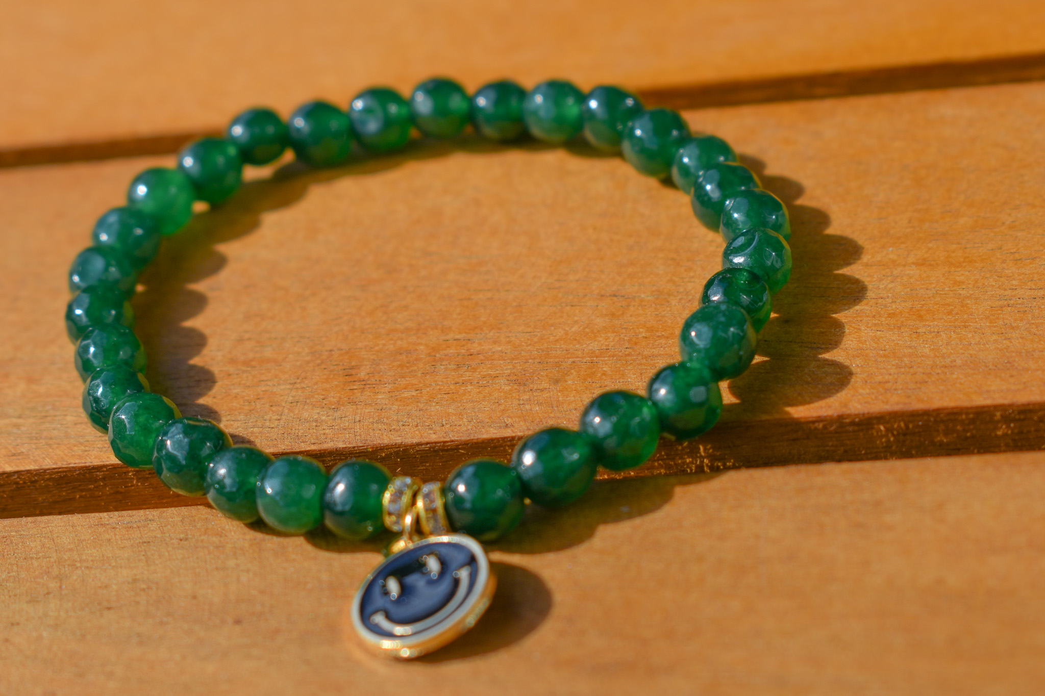 Emerald Dainty Charm Bracelet