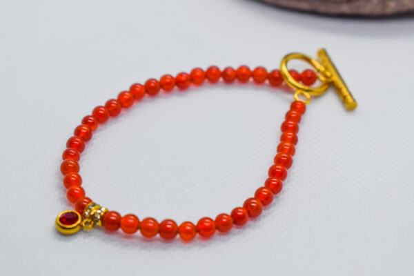 Ruby Red Glass Crystal Bracelet - Image 5