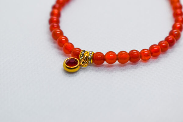 Ruby Red Glass Crystal Bracelet - Image 2