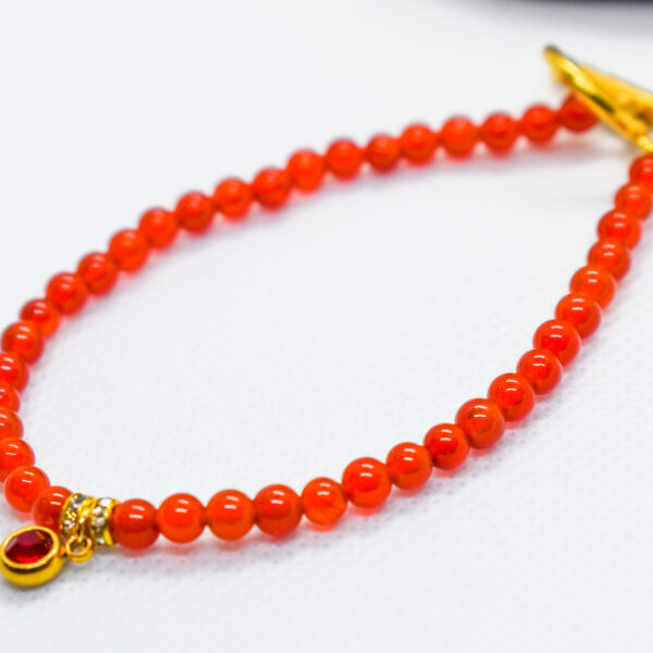 Ruby Red Glass Crystal Bracelet