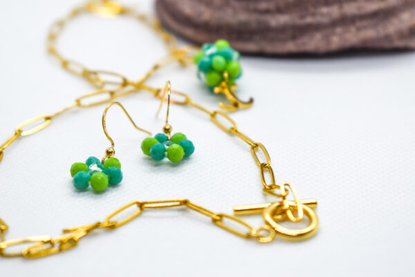 Tropical Paradise Golden Charm Jewellery Set - Image 2