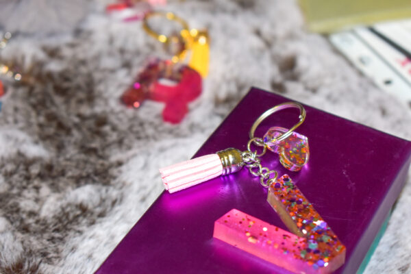 Letter Key Chain with Charm (Theme Based) - Image 15