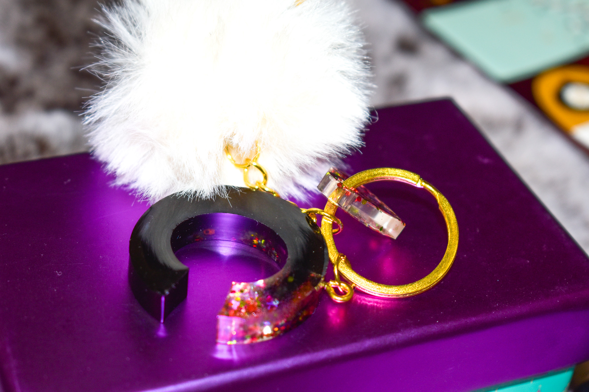 Resin Letter Key Chain with Charms - Pick Yours Now! - Image 18