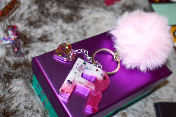 Letter Key Chain with Charm (Theme Based) - Image 13