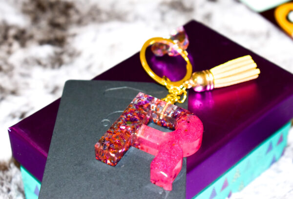 Letter Key Chain with Charm (Theme Based) - Image 14