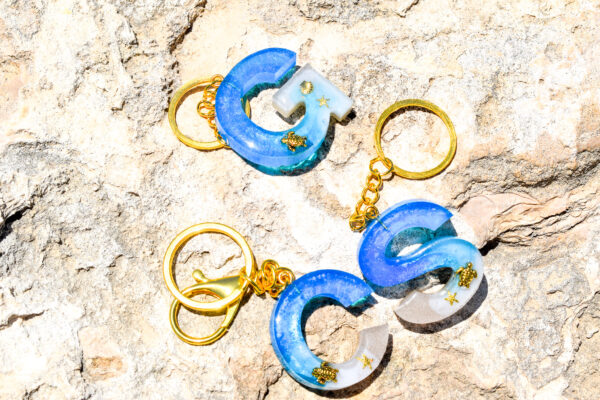 Letter Key Chain with Charm (Theme Based)