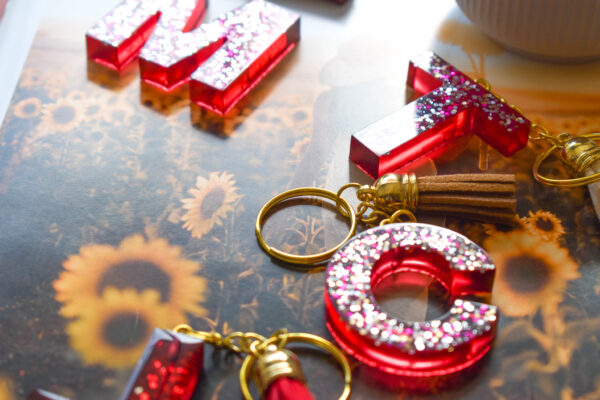 Letter Key Chain with Charm (Theme Based) - Image 5