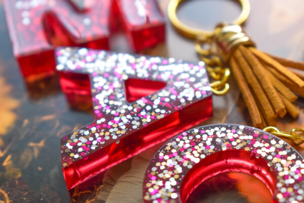 Letter Key Chain with Charm (Theme Based) - Image 9
