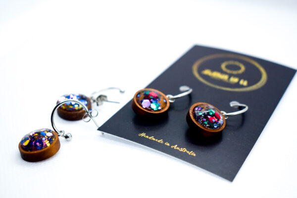 Wood Base Drop Earring (Pair) - Image 5
