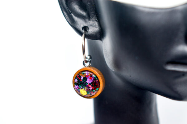 Wood Base Drop Earring (Pair)