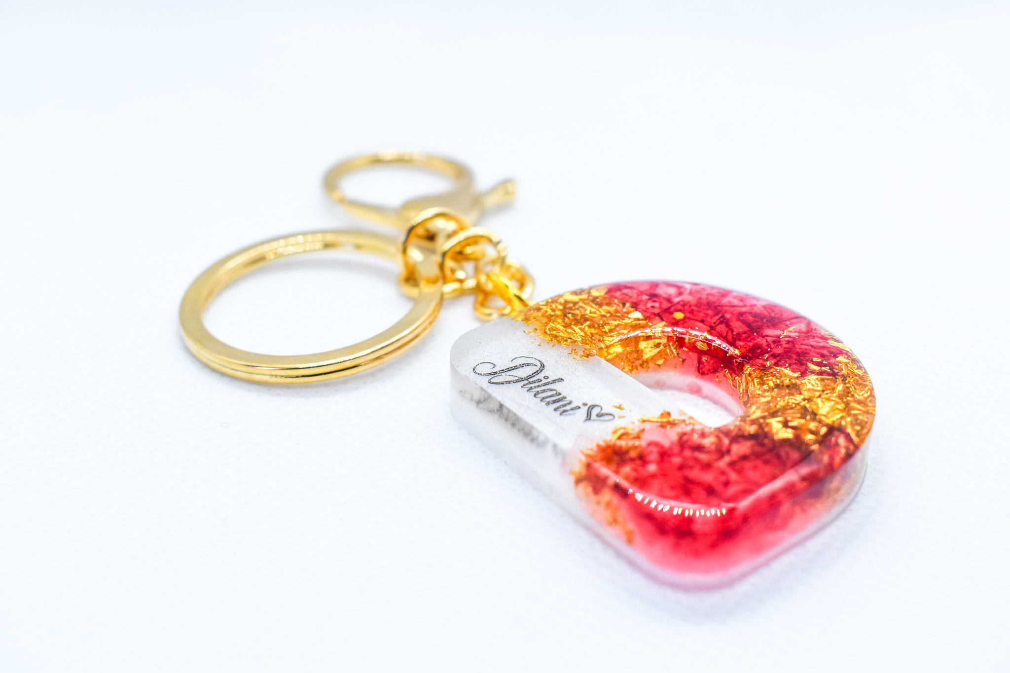 Resin Letter Key Chain with Charms - Pick Yours Now! - Image 3