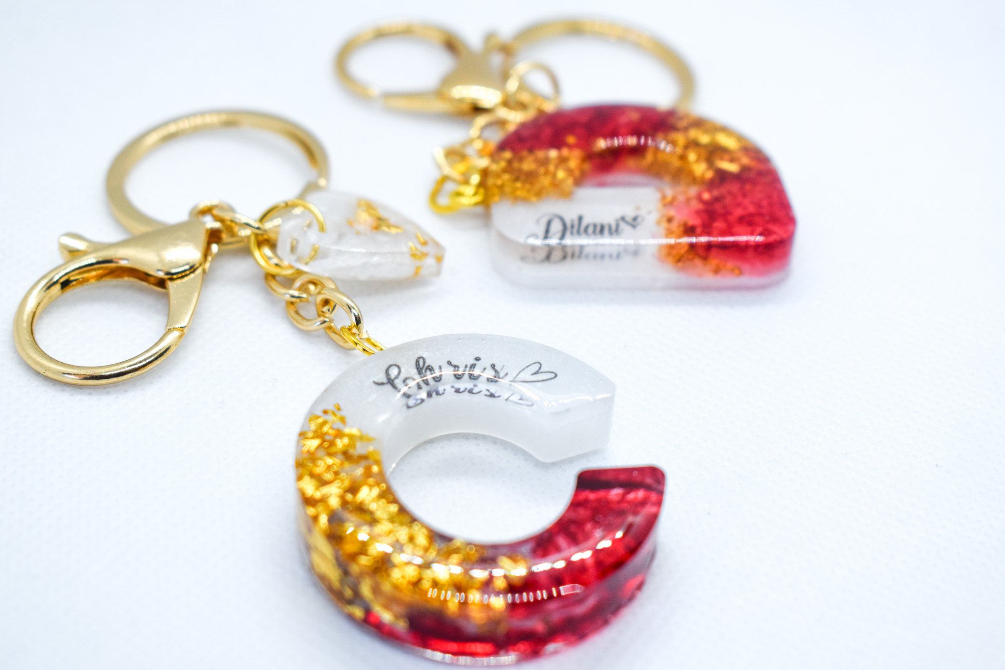 Resin Letter Key Chain with Charms - Pick Yours Now! - Image 9