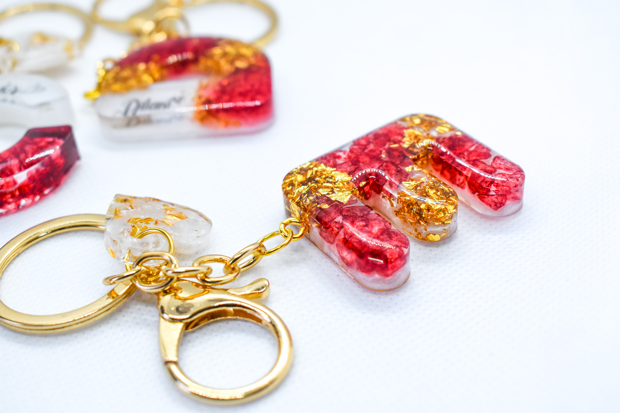 Resin Letter Key Chain with Charms - Pick Yours Now! - Image 15