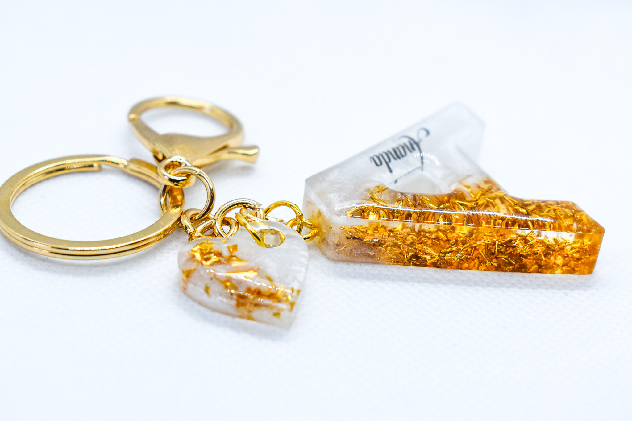 Resin Letter Key Chain with Charms - Pick Yours Now! - Image 7