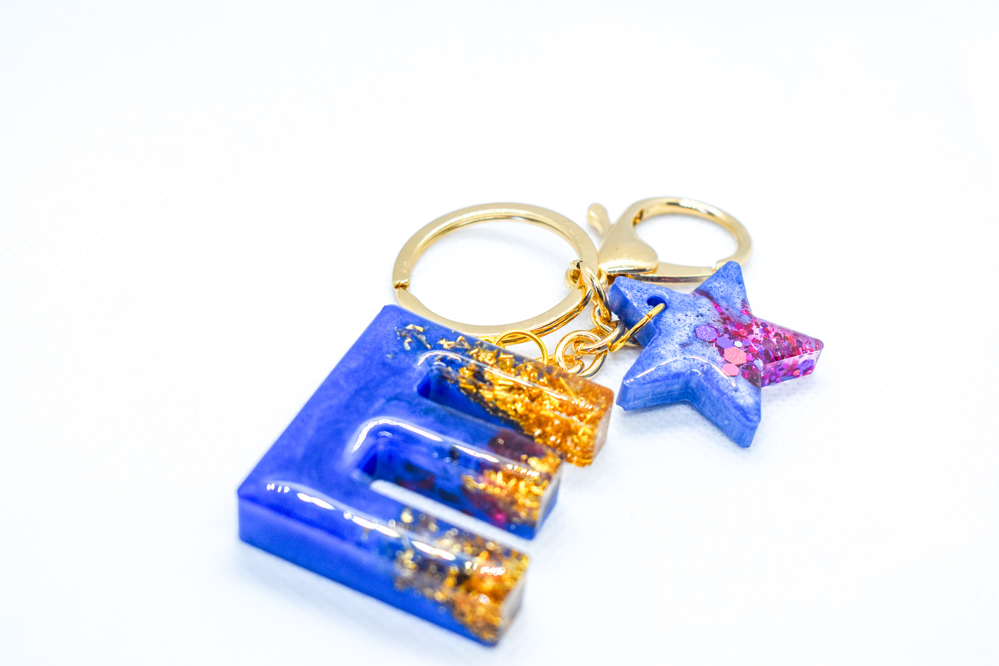 Resin Letter Key Chain with Charms - Pick Yours Now! - Image 10