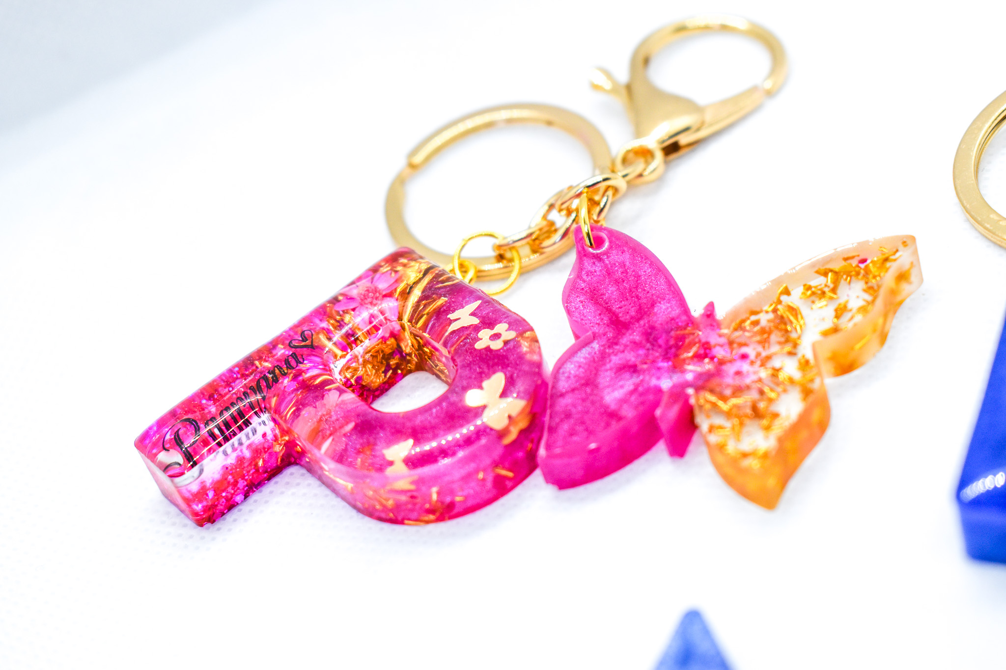 Resin Letter Key Chain with Charms - Pick Yours Now! - Image 6