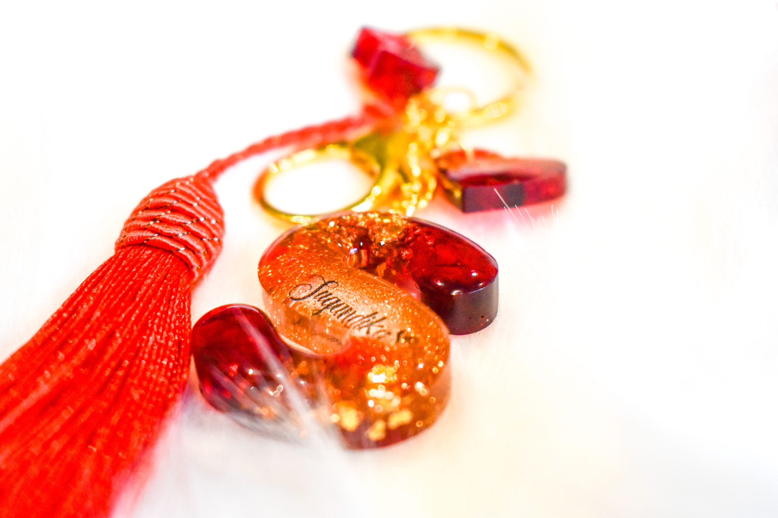 Resin Letter Key Chain with Charms - Pick Yours Now! - Image 2