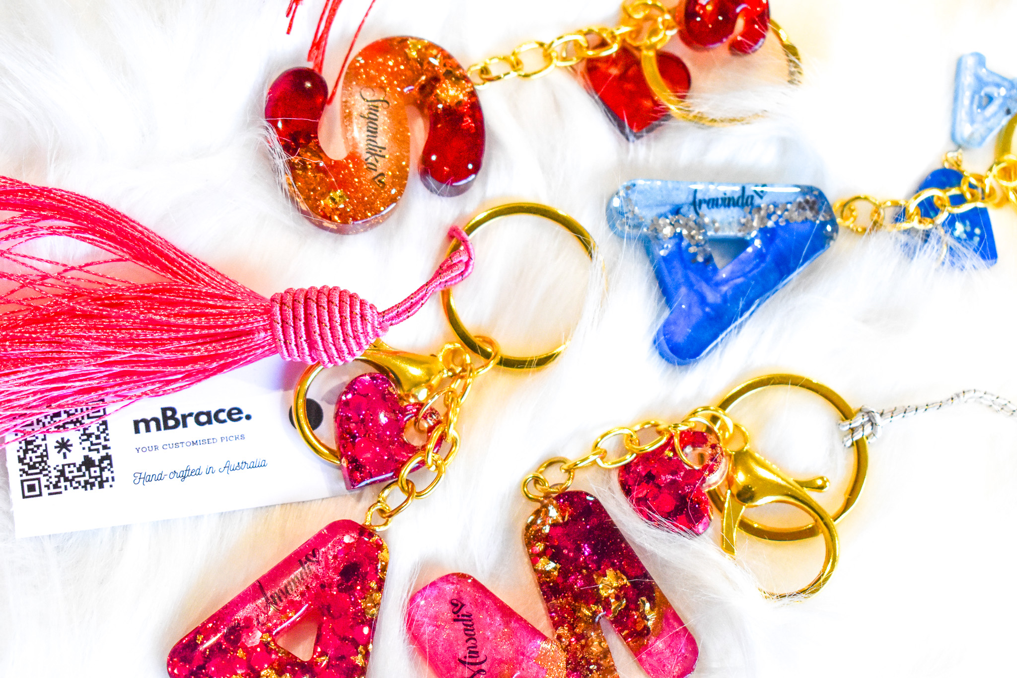 Resin Letter Key Chain with Charms - Pick Yours Now! - Image 4