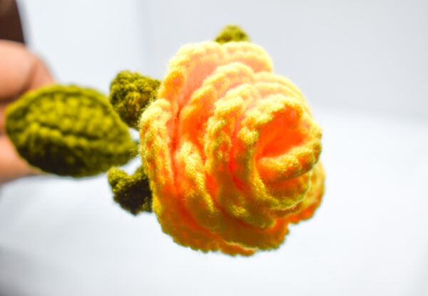 Hand-crafted Crochet Rose Stem - Image 4
