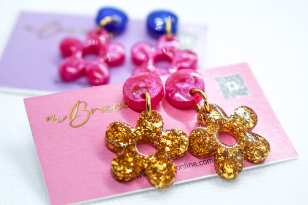 Floral Earrings Dangle - Image 3