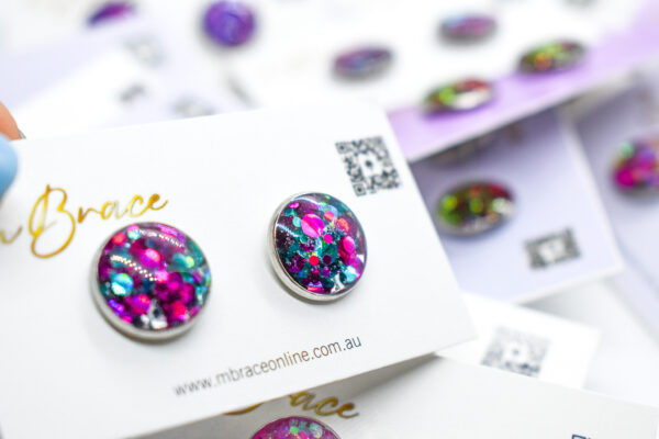 Sparkly Studs (Round) 8mm - Image 4