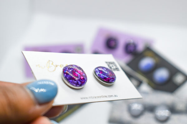 Sparkly Studs (Round) 8mm - Image 3