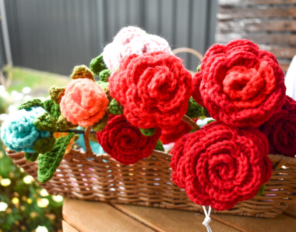 Hand-crafted Crochet Rose Stem - Image 3