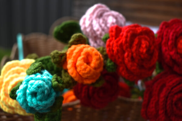 Hand-crafted Crochet Rose Stem - Image 2