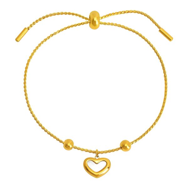 Pre Orders - 18K gold plated heart charm Bracelet